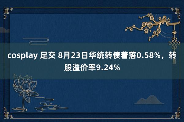 cosplay 足交 8月23日华统转债着落0.58%,转股溢价率9.24%