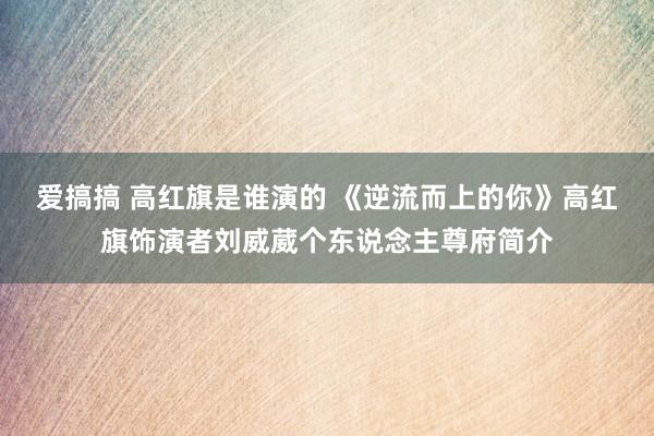 爱搞搞 高红旗是谁演的 《逆流而上的你》高红旗饰演者刘威葳个东说念主尊府简介